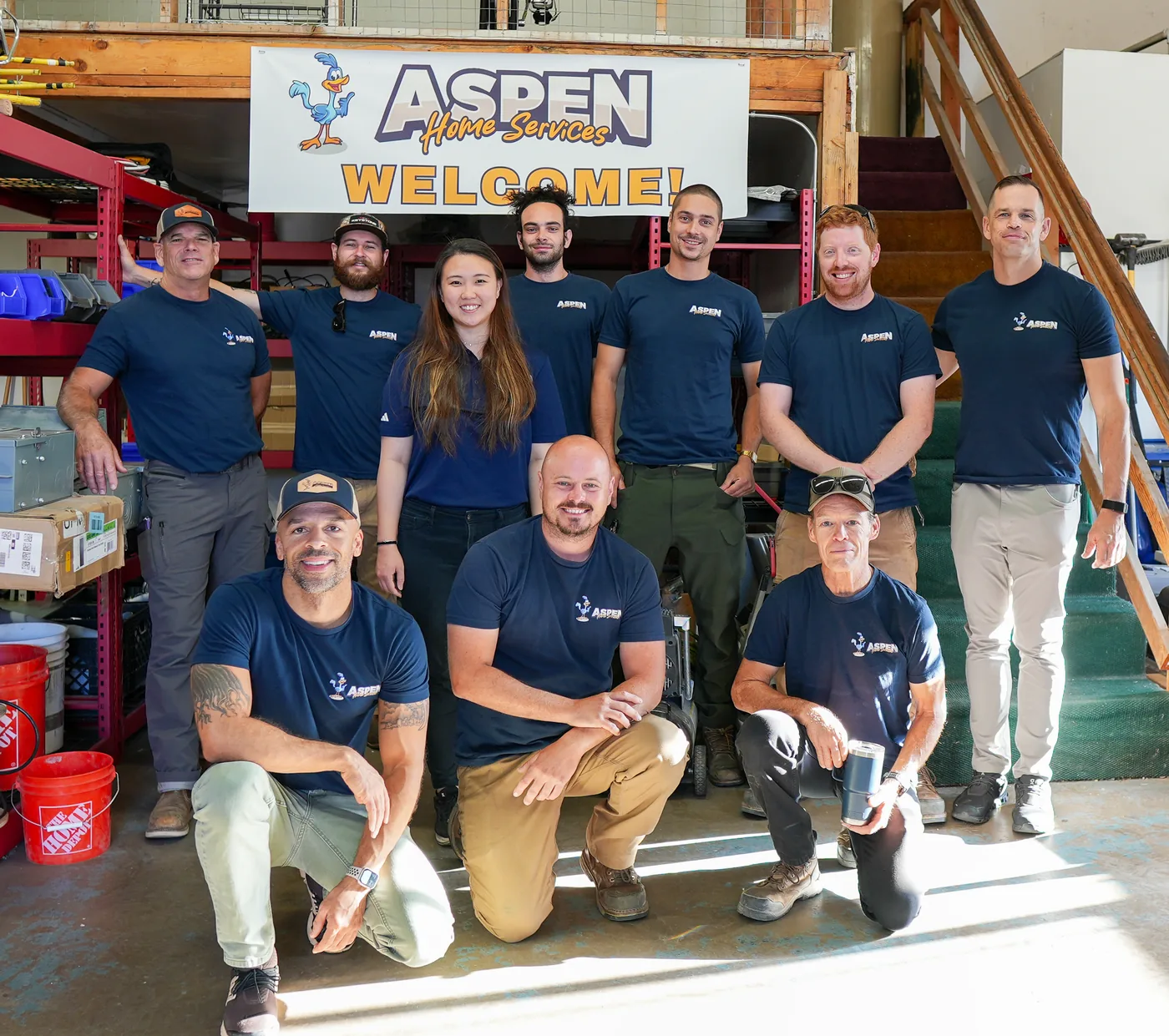 The Aspen Home Services team at their Sparks, Nevada shop