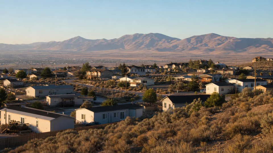 Manufactured and site-built homes in the Sun Valley high desert