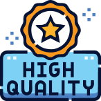High-quality badge icon with star representing premium electrical workmanship for residential and commercial projects